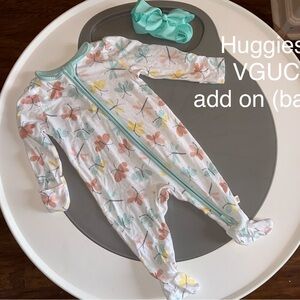 Pastel Dragonfly Butterfly Bamboo Baby Footie Pajamas